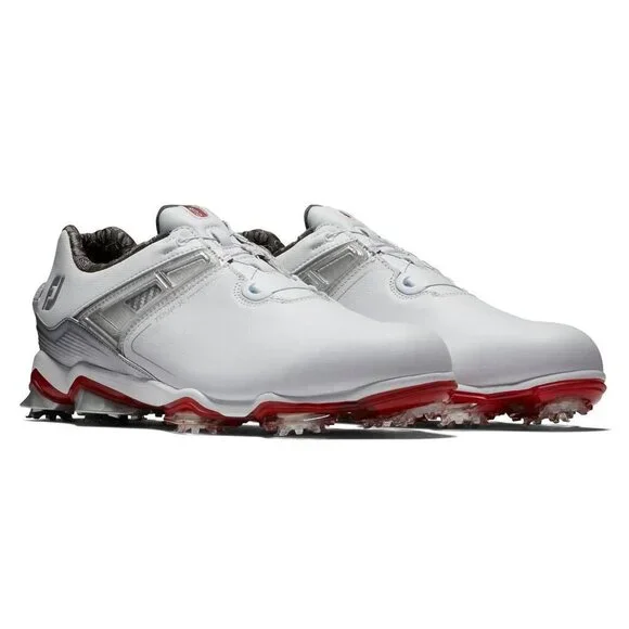 Foot Joy Tour X 55406 golf shoes white grey and red 8 M New - Picture 3 of 7